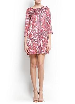 Foto Vestido Estampado Paisley fresa MANGO