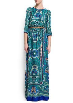 Foto Vestido Estampado Paisley porcelana MANGO