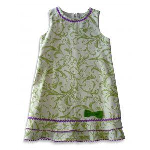 Foto Vestido evasé estampado verde