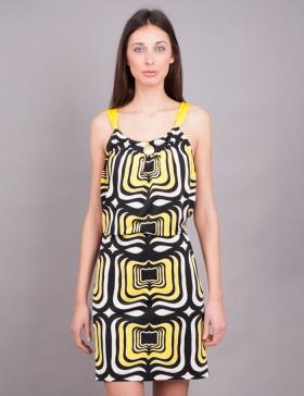 Foto Vestido fantasia geometrico en amarillo de w...not?