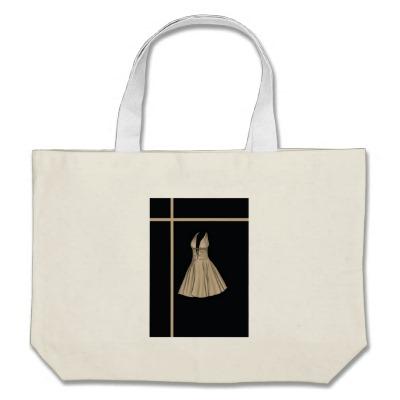 Foto Vestido formal beige Bolsa Lienzo