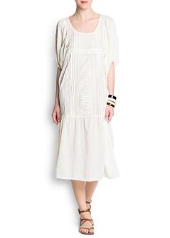 Foto Vestido Largo Algodón crudo MANGO