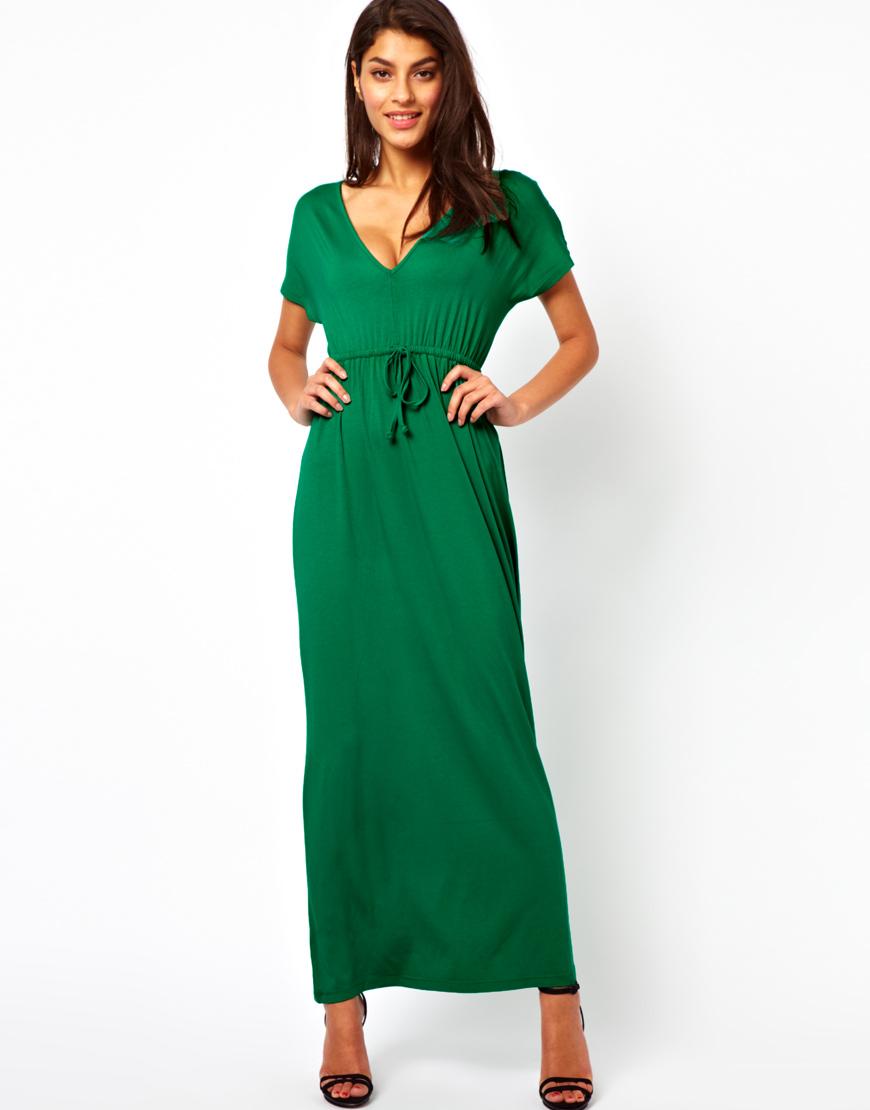 Foto Vestido largo con diseño estilo griego de ASOS Verde