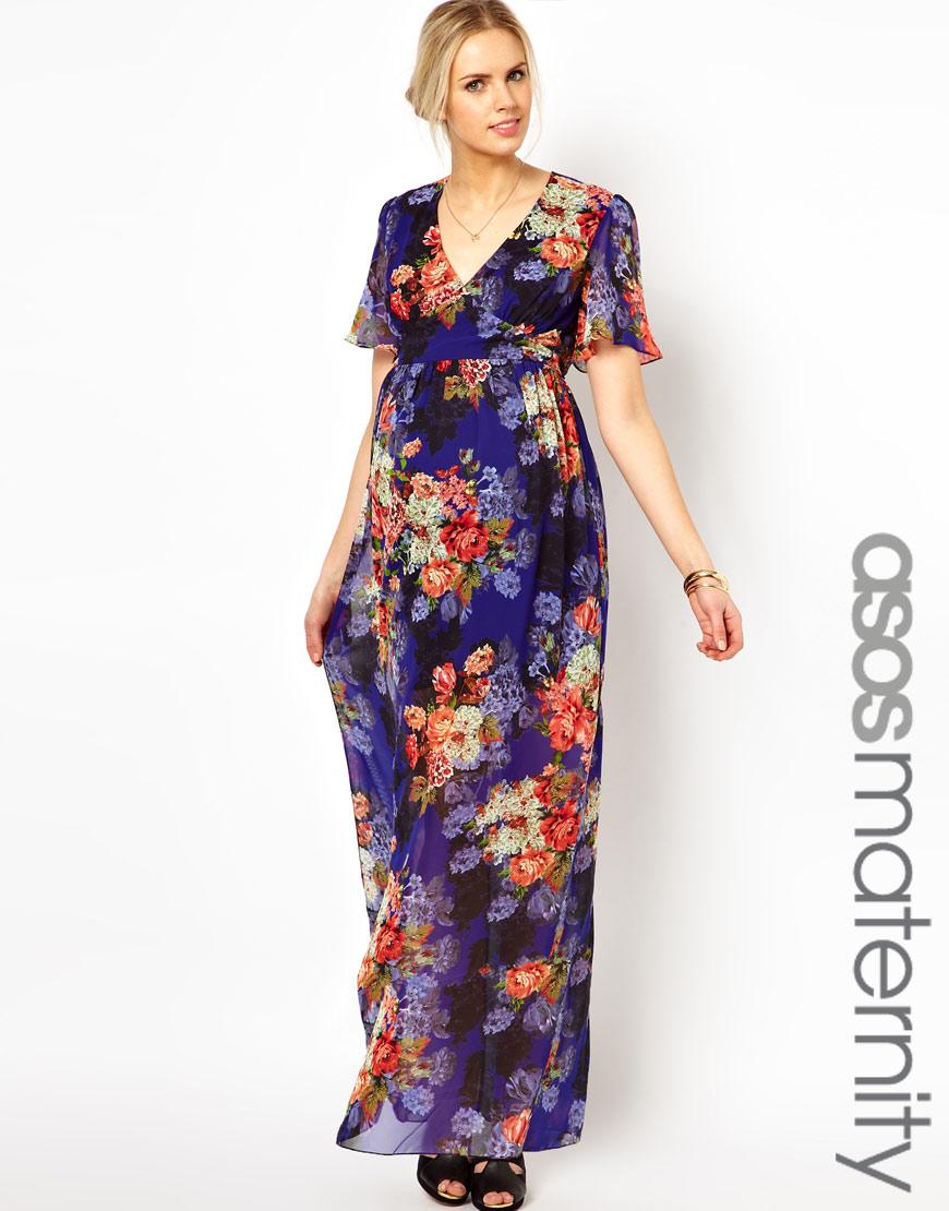 Foto Vestido largo con estampado floral vintage de ASOS Maternity Floral