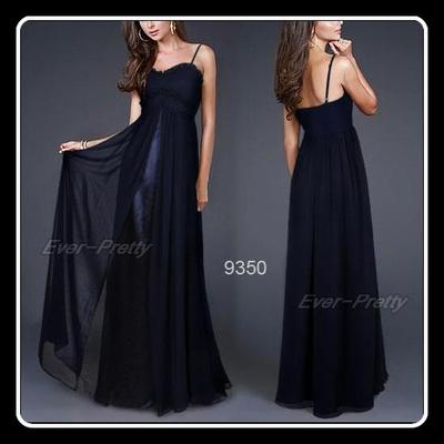 Foto Vestido Largo Corte Imperio En Chiffon Y Saten  - Talla 42