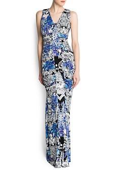 Foto Vestido Largo Corte Sirena navy MANGO