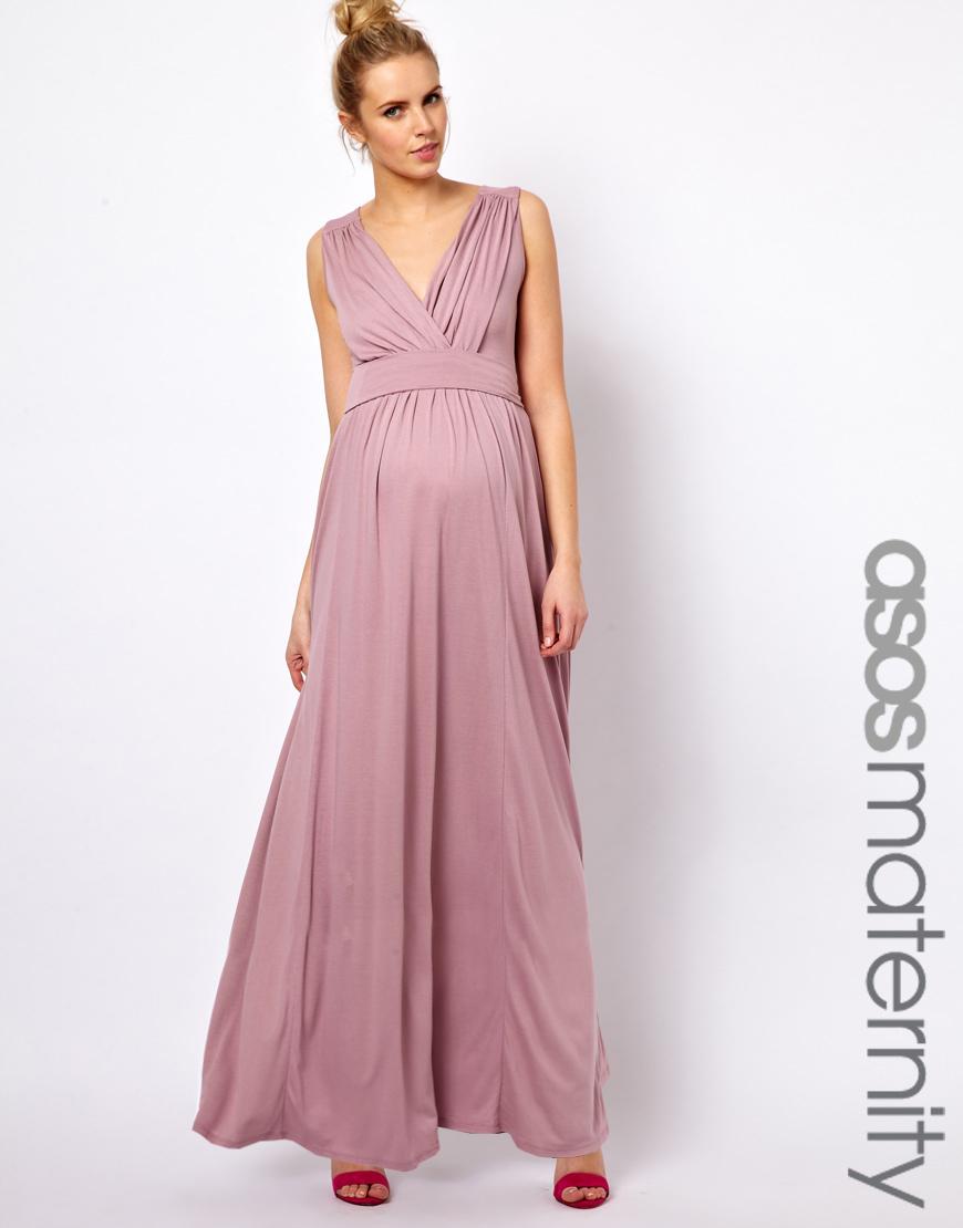 Foto Vestido largo de punto con drapeados de estilo griego de ASOS Mater...