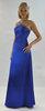 Foto Vestido largo de satén azul