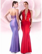 Foto vestido largo de Sirena de Escote Halter
