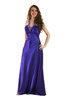 Foto Vestido largo en satén morado