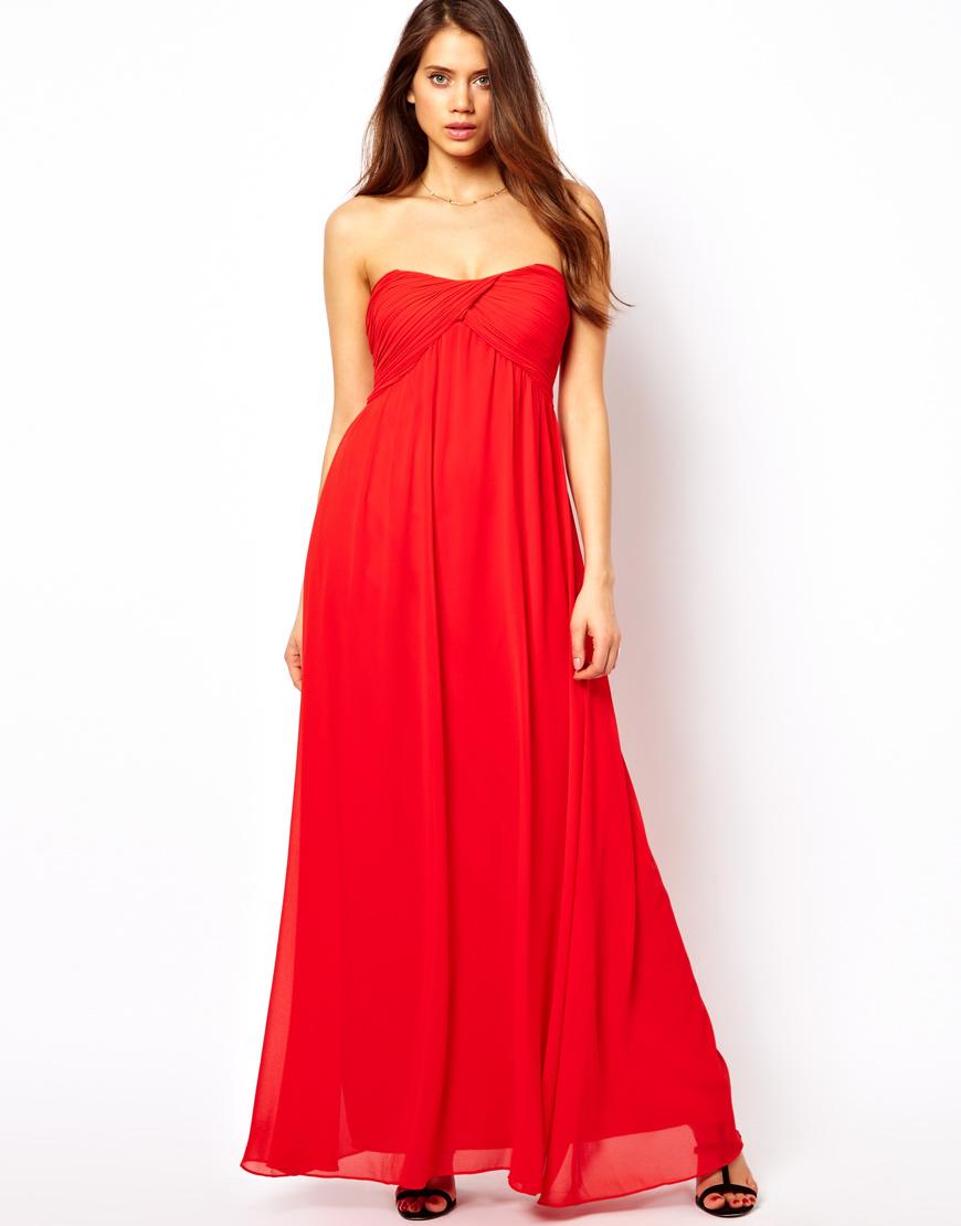 Foto Vestido largo palabra de honor de True Decadence Red