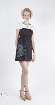 Foto Vestido leaves bibi negro Titis