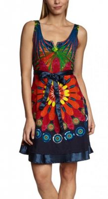 Foto Vestido logan verde mantel Desigual