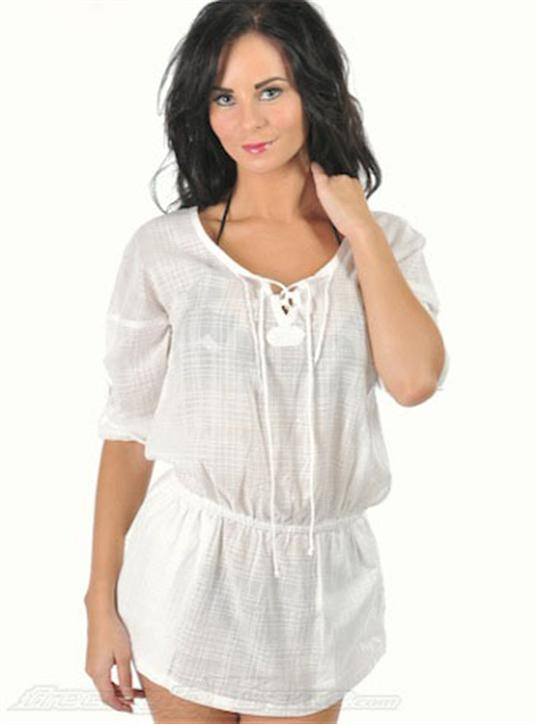 Foto Vestido mujer Fox Temptation Cover Up Blanco