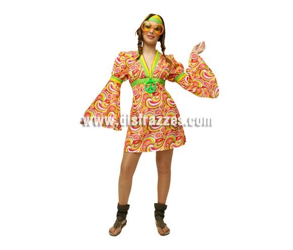Foto Vestido o disfraz de mujer Hippie. Talla STD M-L