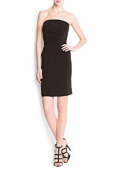 Foto Vestido Palabra De Honor negro MANGO