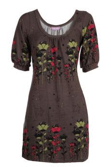 Foto Vestido print floral de punto