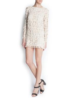 Foto Vestido Red Cintas crudo MANGO