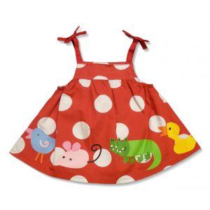 Foto Vestido rojo animalitos