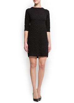 Foto Vestido Tejido Relieve antracita MANGO