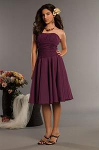 Foto Vestidos Púrpura, Vestidos Coctel Baratos, Vestidos De Damas De Honor