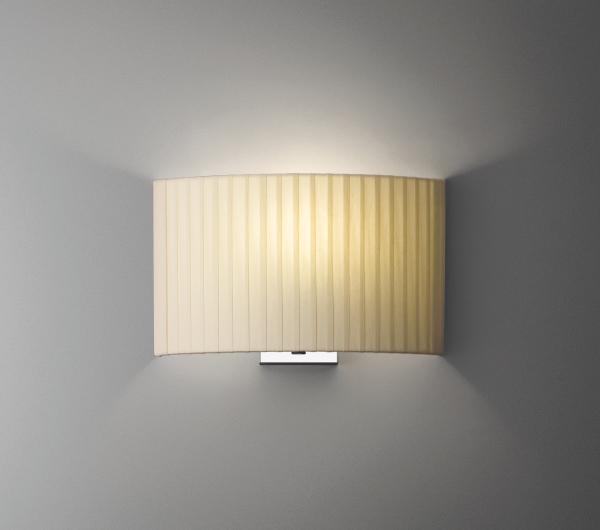 Foto Vibia Combi 8725 tela plisada , cromo Wandleuchte