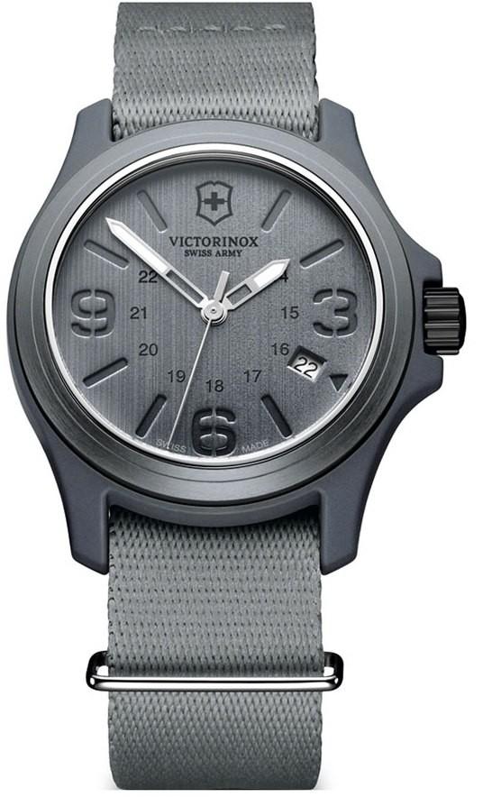 Foto Victorinox Swiss Army Mens Original Carbon Watch - Gray Nylon Strap - Gray Dial - 241515