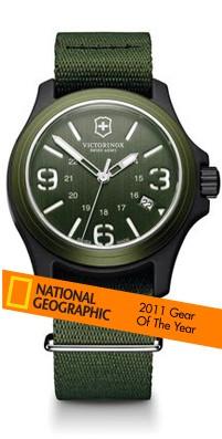 Foto Victorinox Swiss Army Mens Original Carbon Watch - Green Nylon Strap - Green Dial - 241514