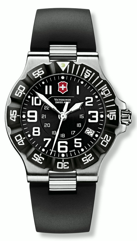 Foto Victorinox Swiss Army Mens Summit XLT Stainless Watch - Black Rubber Strap - Black Dial - 241343