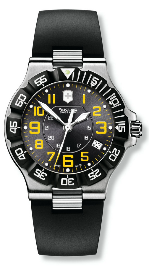 Foto Victorinox Swiss Army Mens Summit XLT Stainless Watch - Black Rubber Strap - Black Dial - 241412