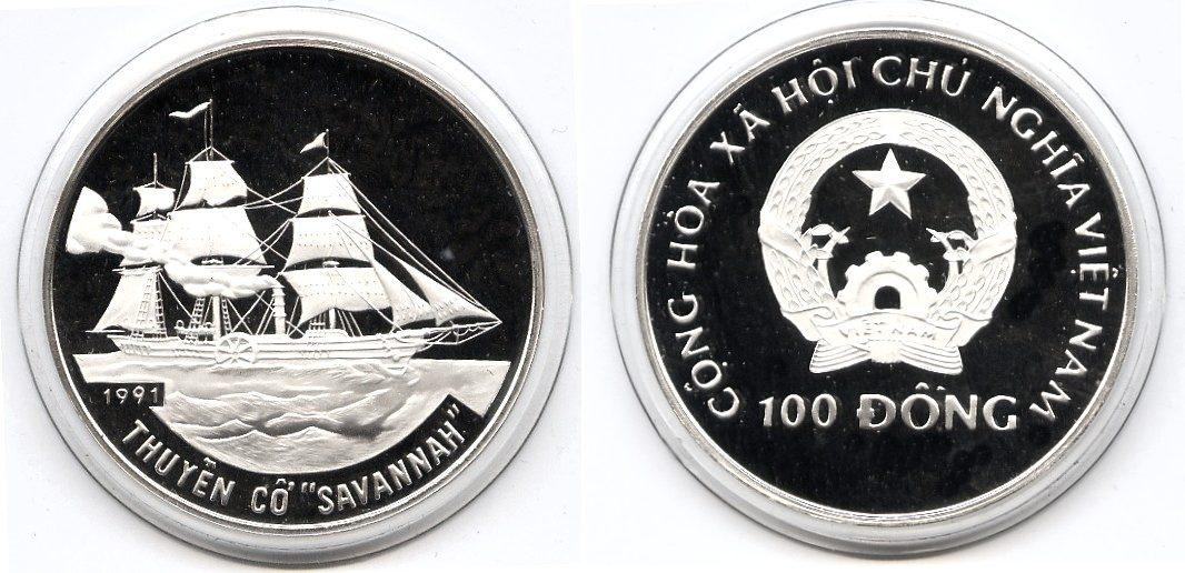 Foto Vietnam 100 Dong Silber 1991