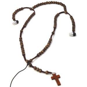 Foto View Quest Necklace Earphones Wooden Cross Necless Earphones Auriculares Collar