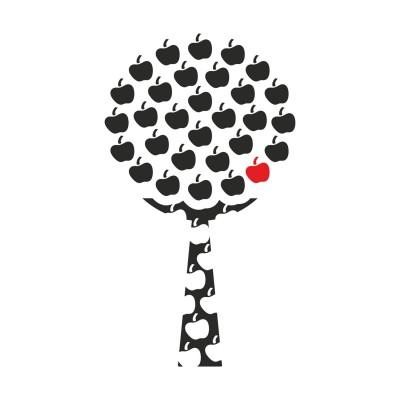 Foto Vinilo decorativo apple tree Dekotipo