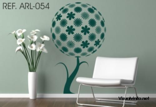 Foto Vinilo Decorativo Arbol Floral - 119 x 72 Cm