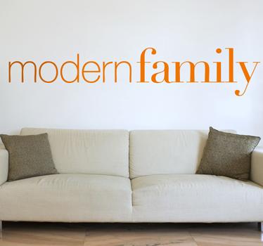 Foto Vinilo decorativo logo modern family