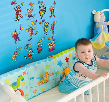 Foto VINILO INFANTIL ABECEDARIO PAYASOS