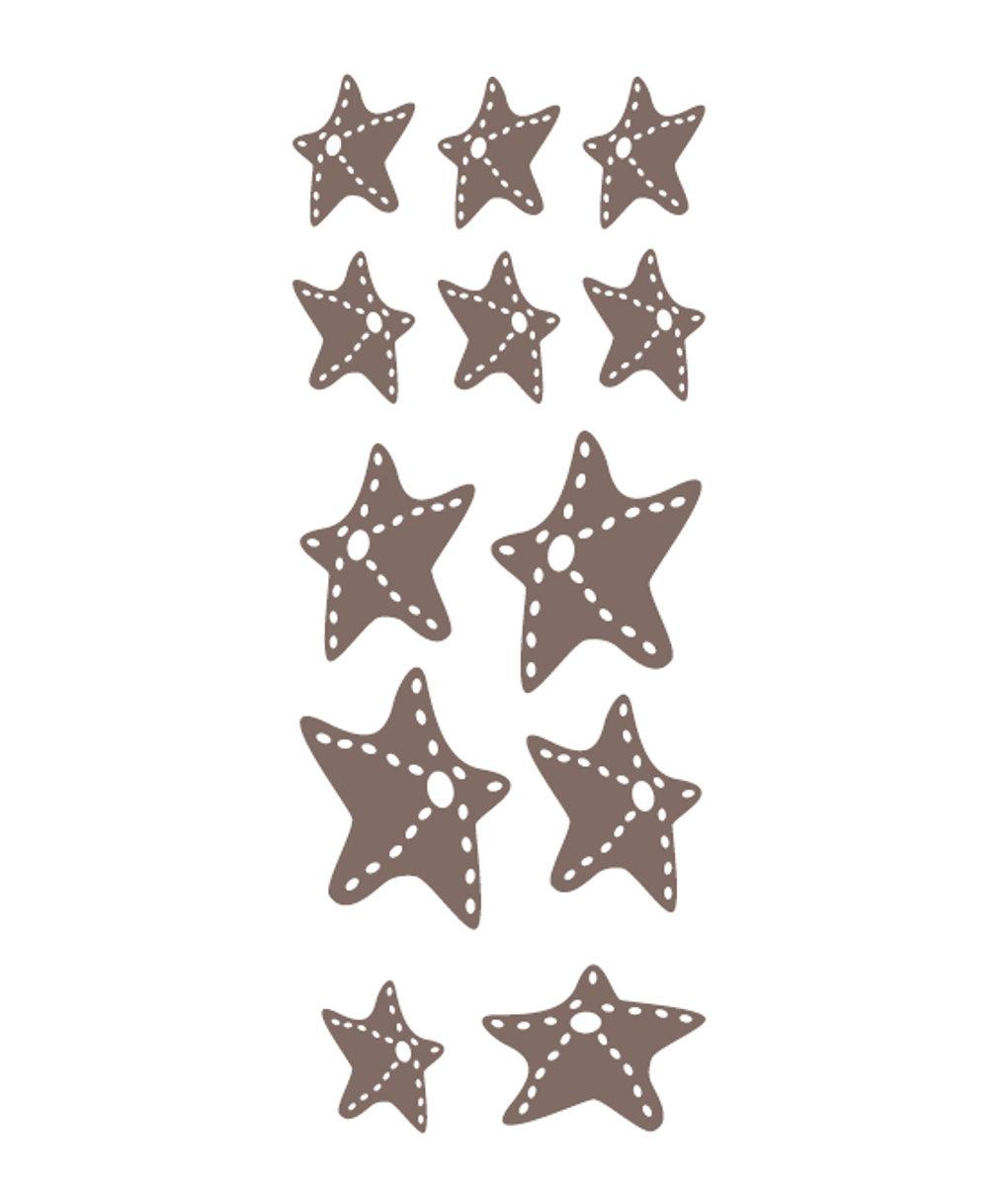 Foto Vinilo infantil figura y fondo estrellas de mar