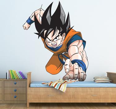 Foto Vinilo infantil Goku atacando