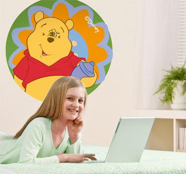 Foto Vinilo infantil Winnie the Pooh redonda 5