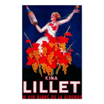 Foto Vintage PosterEurope de Lillet de las kinas