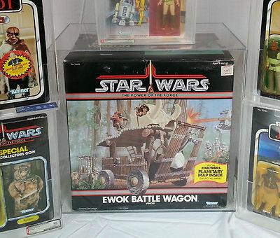 Foto Vintage Star Wars Afa Lot Potf Ewok Battle Wagon Last 17 Romba Droids Nikto Ukg