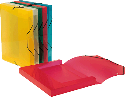 Foto Viquel carpeta de proyecto c/goma en pp propyglass transl 30mm envase de 12 uds colores surt