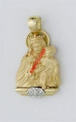 Foto virgen del carmen oro con brillante, 784-3