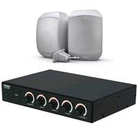 Foto vision AV-1600+SP-1300W - audio bundle - av-1600 amplifier + white ...