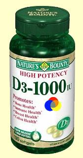 Foto Vitamina D3 1000 UI - Nature's Bounty - 100 perlas