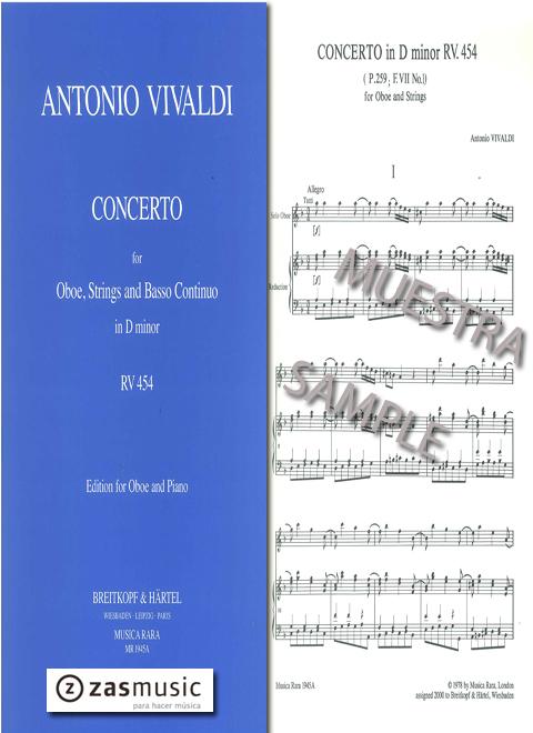 Foto vivaldi, antonio (1678-1741): concerto for oboe, strings and