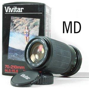 Foto Vivitar 70-210mm F/4.5-5.6 Tele Zoom Macro Minolta Md Nuevo Bnib