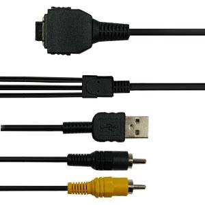 Foto VMC-MD1 (USB / AV) Cable datos para Sony DSC-T75 / DSC-W115 / DSC-T90 / DSC-W300 / DSC-W200 / DSC-W170 / DSC-W150 / DSC-W130 / DSC-W120 / DSC-W110