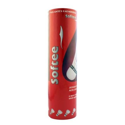 Foto Volantes bádminton softee pluma natural 6uds