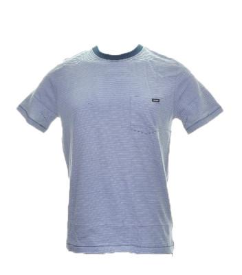 Foto Volcom Camiseta T-shirt-caswell Crew Ss-azul/blanco-talla:m-